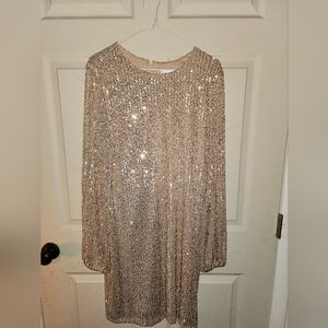 Premier Amour Rose Gold Sequin Dress